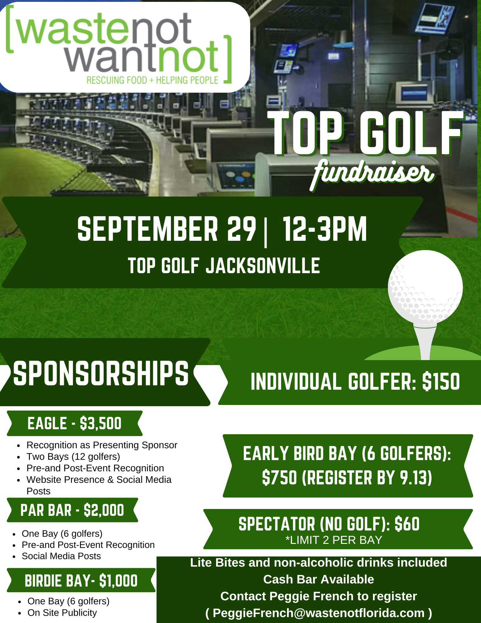 Information on upcoming TopGolf Fundraiser